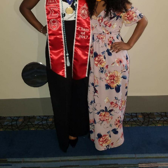 Off the Shoulder Floral Print Maxi Dress - Picture 2 of 6